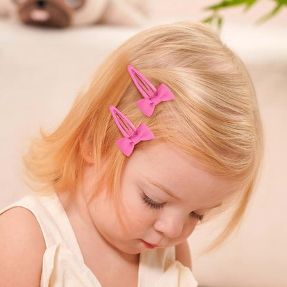 YHXX YLEN 40-Piece Hair Bows Clips Set, 2 Inch Grosgrain Ribbon Snap Barrettes in 20 Colors for Girls and Toddlers