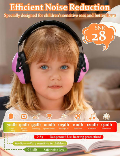Kimitimi Kids Noise Reduction Ear Muffs, Over-Ear Protection