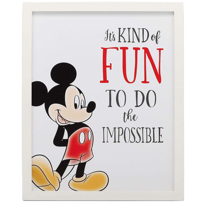 Open Road Brands Disney Mickey Mouse Framed Wood Wall Decor