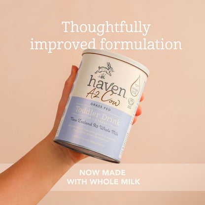 Haven A2 Cow Toddler Formula, Grass-Fed Whole Milk, 12+ Months, 14.1oz (6 Pack)