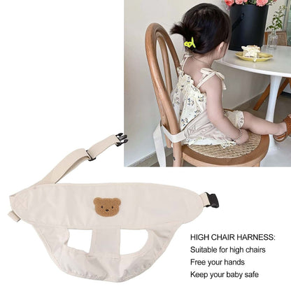 BabyOneStop Baby High Chair Harness, Adjustable Polyester Feeding Strap, Khaki, 54cm