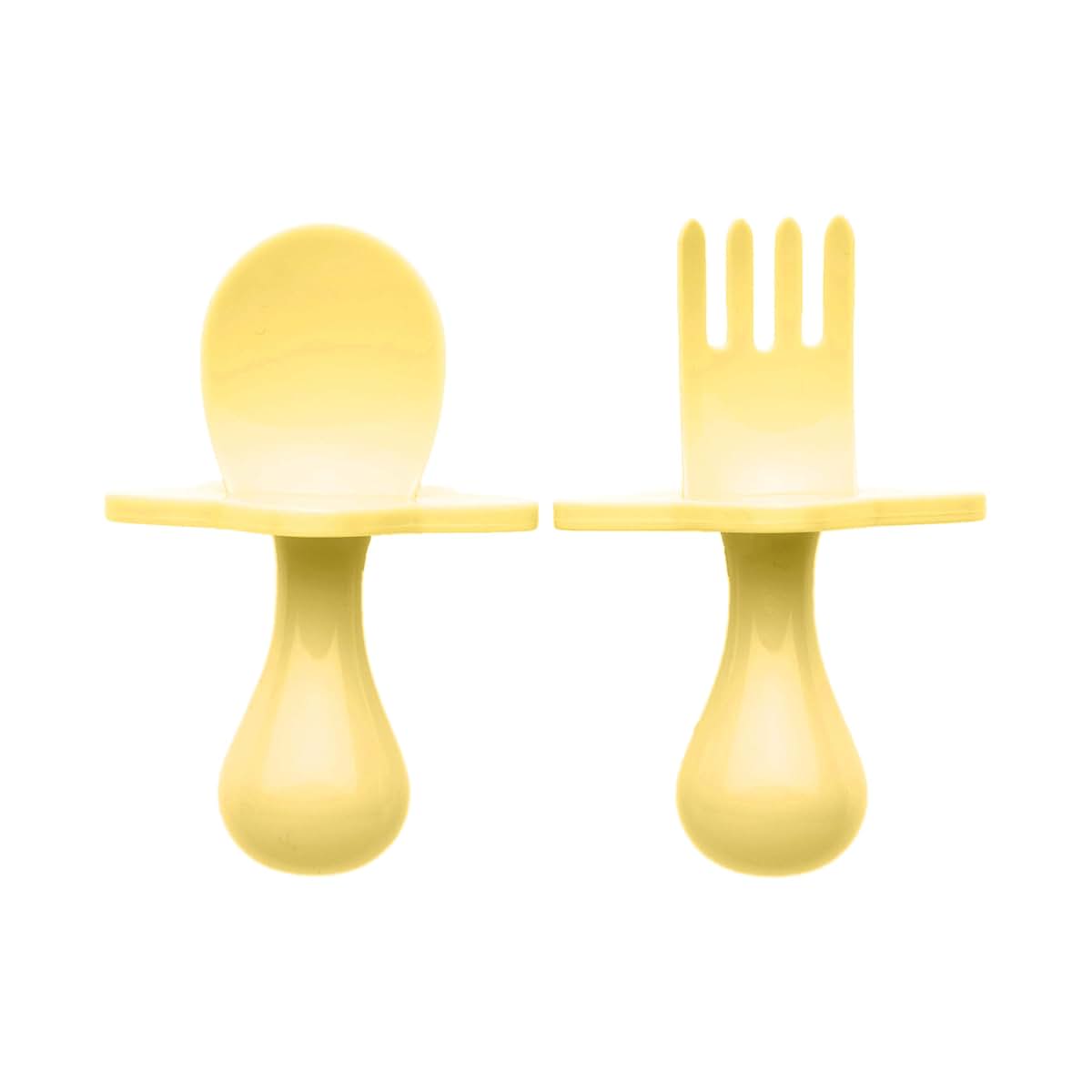 Elli&Nooli Silicone Baby Utensils Set - 2 Count, Yellow
