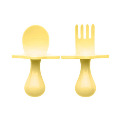 Elli&Nooli Silicone Baby Utensils Set - 2 Count, Yellow