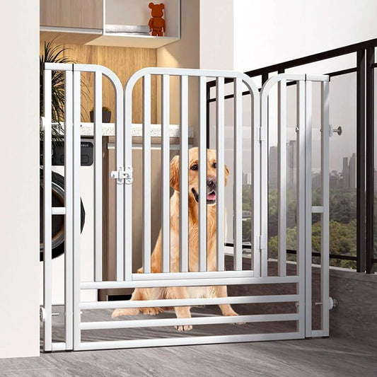 YKEOVCIBI Indoor Metal Pet Enclosure Extra Tall Cat Gate