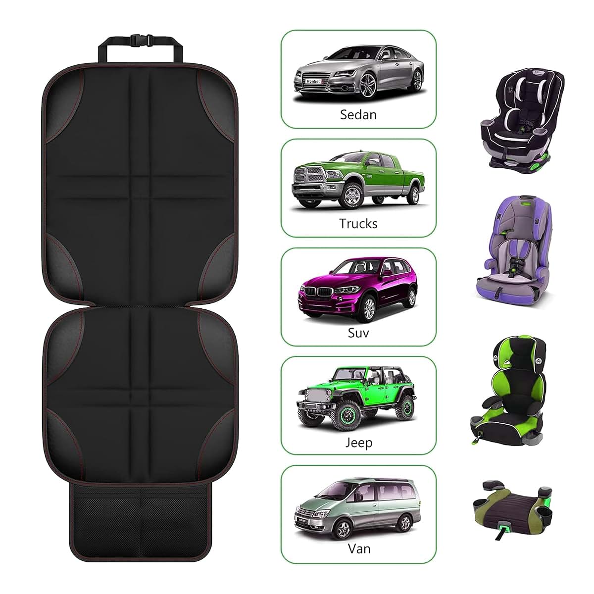 Fuhiueos Car Seats Protector Cushion Pad for Child Car Seats (photo 2)