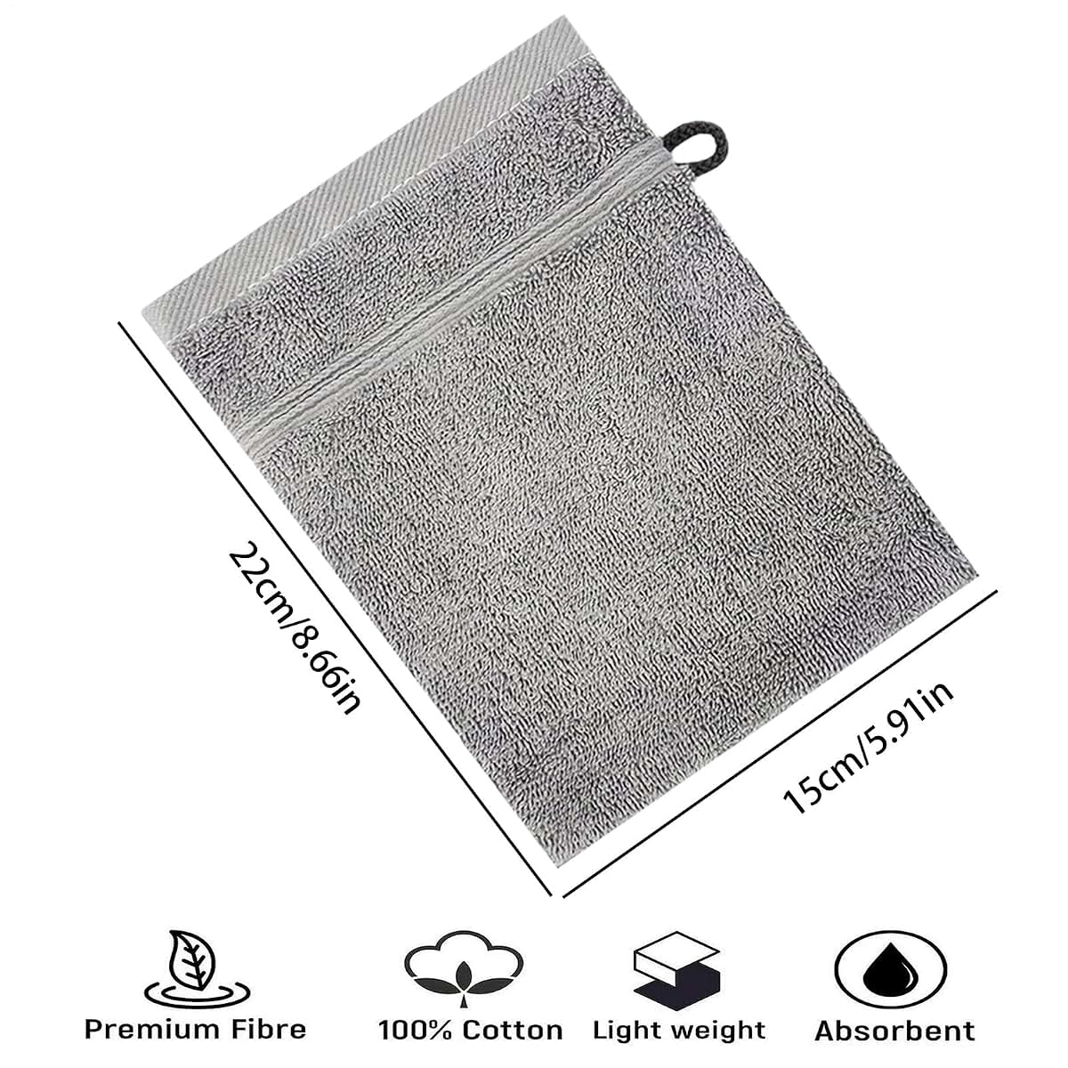 Nuytghr Bath Scrub Mitt Glove Soft Cotton Fabric (photo 2)