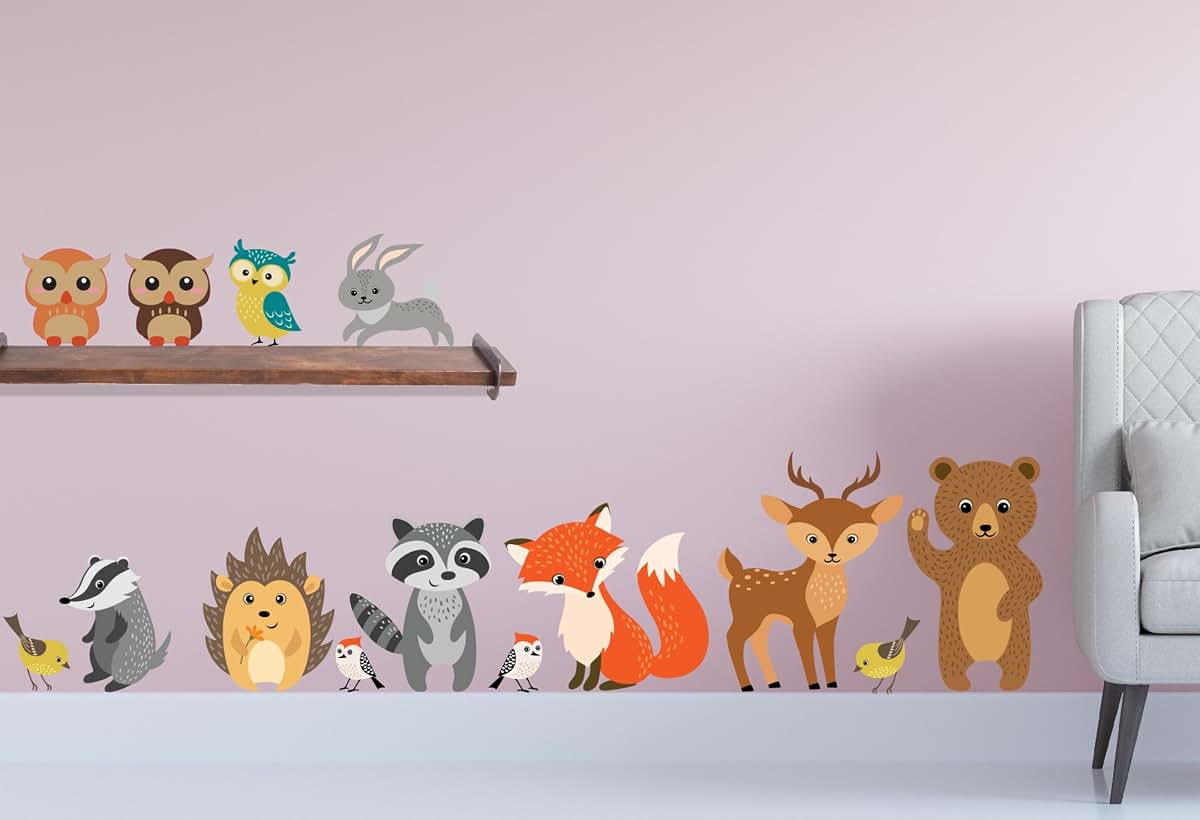 Innovative Stencils Forest Animals Wall Decals Peel And Stick (photo 2)