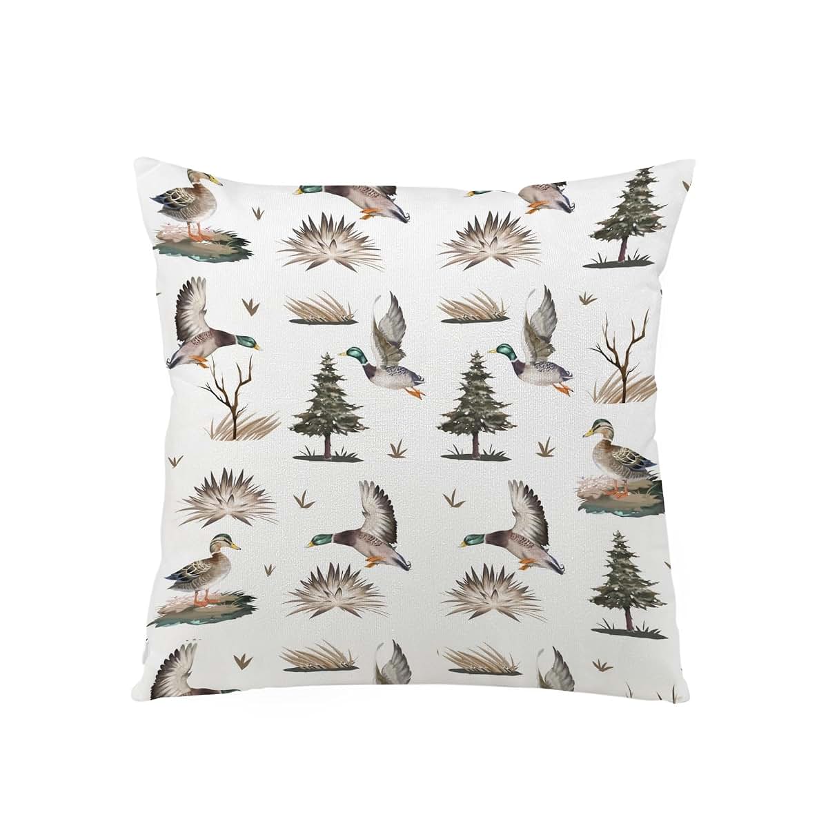 Hwmmbh Mallard Duck Decorative Nursery Pillowcase, 12''x12''