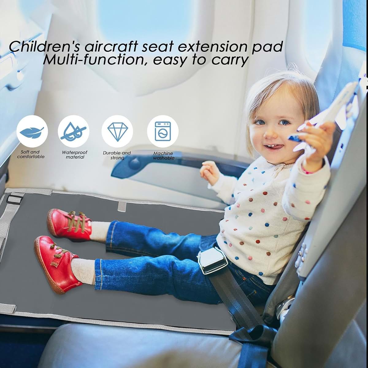 Nuytghr Toddler Airplane Bed And Travel Hammock Footrest (photo 3)