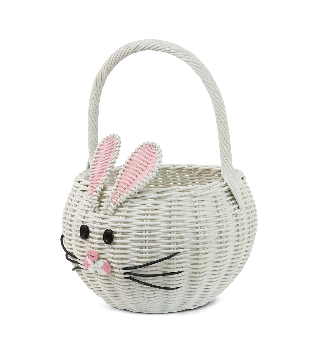G6 Collection Hand Woven Bunny Rattan Storage Basket (photo 3)