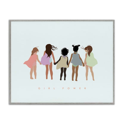 Stupell Industries Superhero Girl Power Framed Wall Art for Kids Room