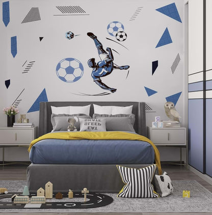 Muravie Soccer Themed Kids Wall Sticker, Football Wall Decal, Kids Room Decor Wall Sticker