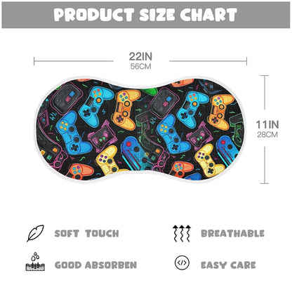 FLildon Muslin Burp Cloths 2 Pack, Video Game Print, Cotton