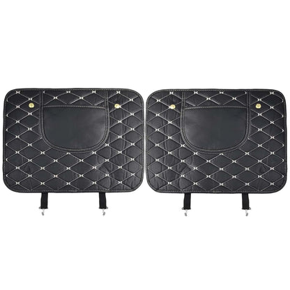 KZYIQUOJ Car Seat Back Kick Protectors for Mercedes G Class 2008-2025, 2-Pack Universal Leather Anti-Scratch Pad