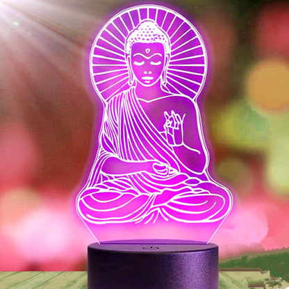 Jinnwell 3D Buddha Night Light With Multicolor Touch Control (photo 2)