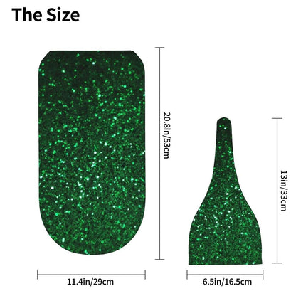 Ddtklsnv Newborn Swaddle Blanket With Beanie Hat Set Green Sequin Sparkle (photo 2)
