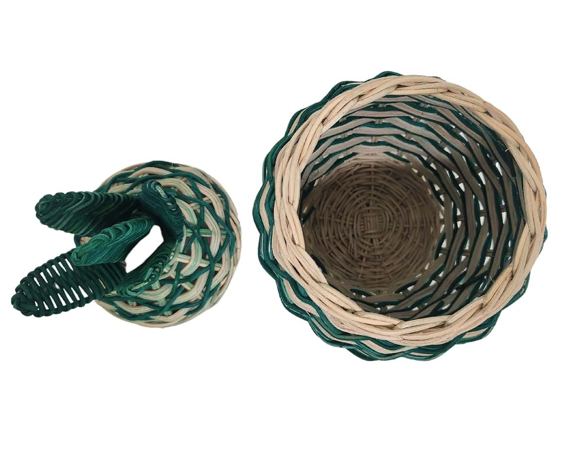 WorldBazzar Handmade Rattan Weave PINEAPPLE FRUIT WELCOME Gift Kids Room Nest Basket Wicker Bin Storage Boho Nursery (photo 4)