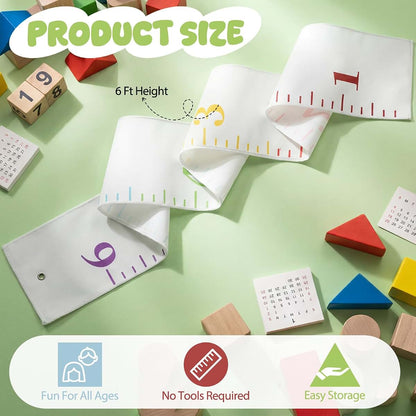 CrystalSylara Canvas Height Growth Chart Wall Ruler (photo 2)