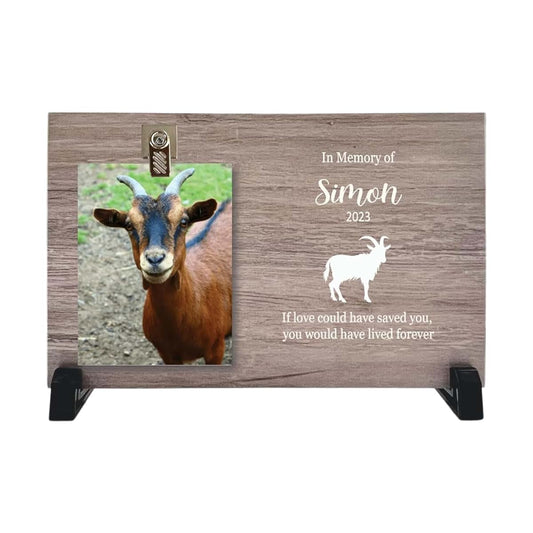 Florida-Funshine Goat Memorial Frame Personalized Wood Keepsake