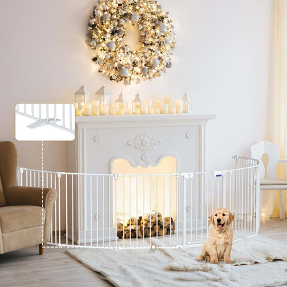 Kfvigoho Extra-Wide Dog Gate and Playpen, White