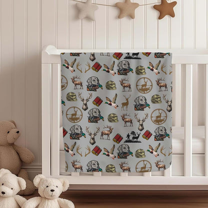 Cstdyfrv Hunting Green Camouflage Baby Blanket for Boys and Girls