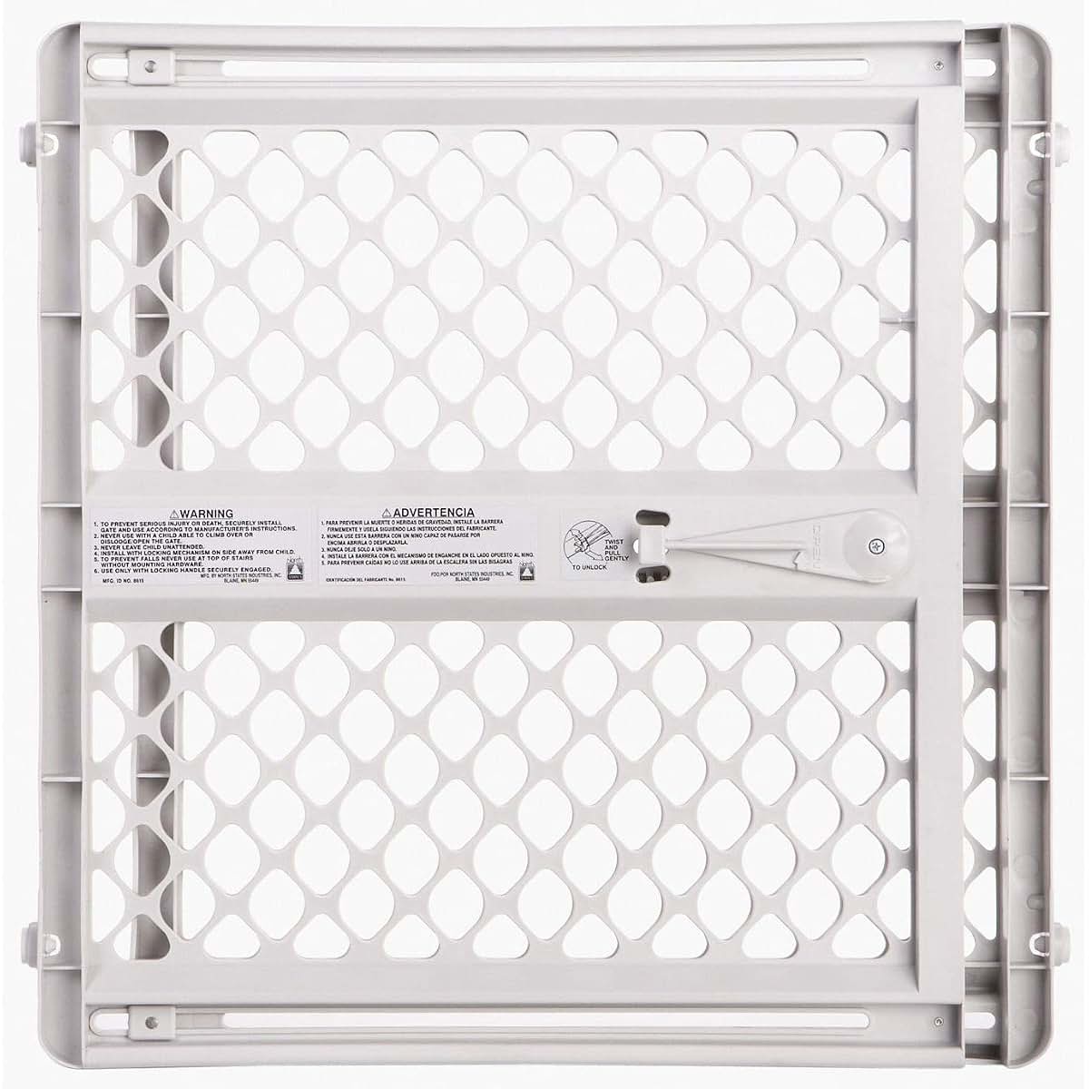 Unknown1 Pressure Mounted Pet Gate in White, Adjusts 26 to 42 Inches Wide