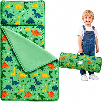 Toddler Nap Mat Set with Pillow and Blanket for Daycare Use