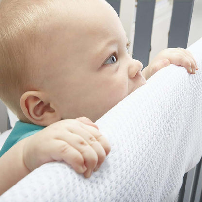 BreathableBaby Breathable Mesh RailGuard Teething Cover — White — 51" Long Panel