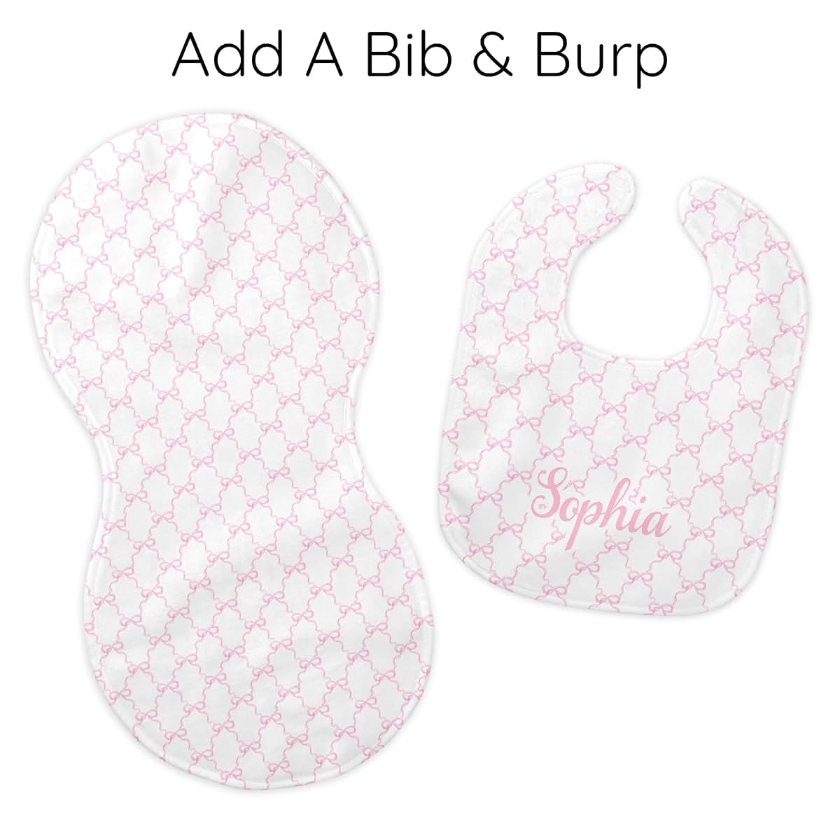 Girls Love A Monogram Personalized Baby Blanket With Coquette Bow (photo 4)