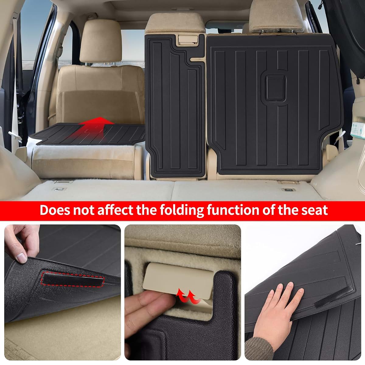 LaIIker 3 Pcs Seat Backrest Protective Pad for Toyota Land Cruiser 300