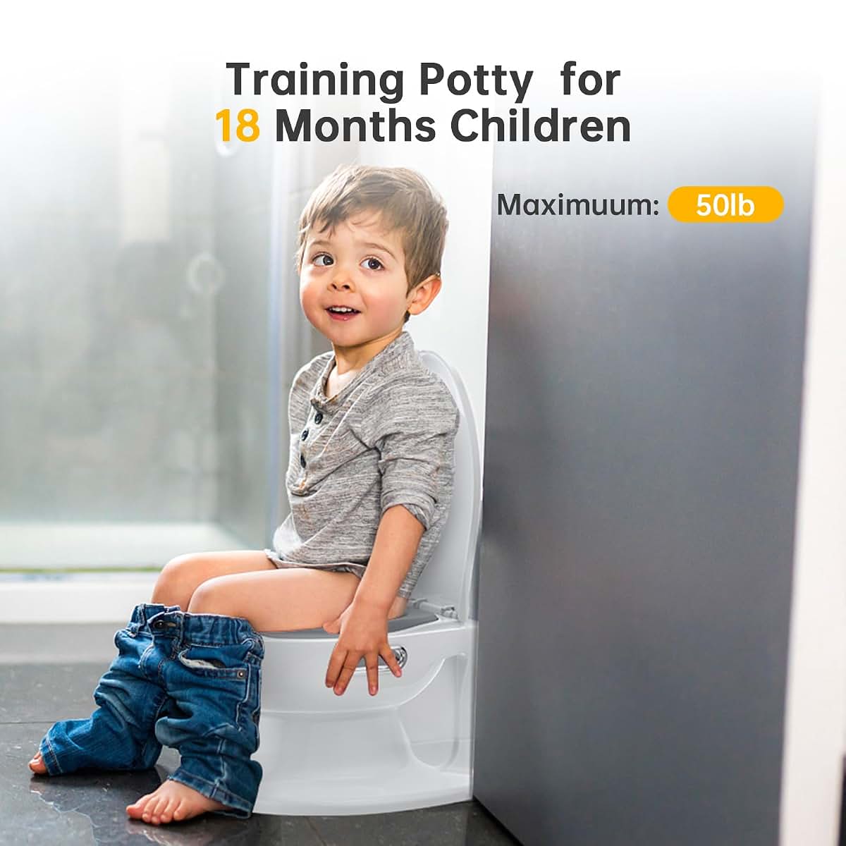 SierraSquad 2-in-1 Toddler Potty Training Toilet with Removable Seat (photo 3)