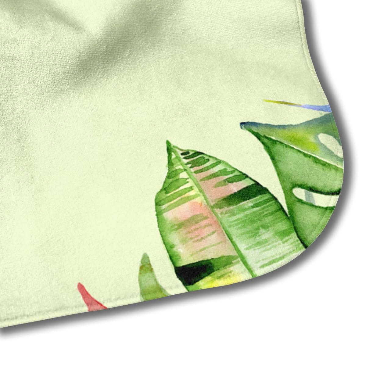 YouCustomizeIt Personalized Tropical Leaves Border Hooded Baby Towel (photo 4)