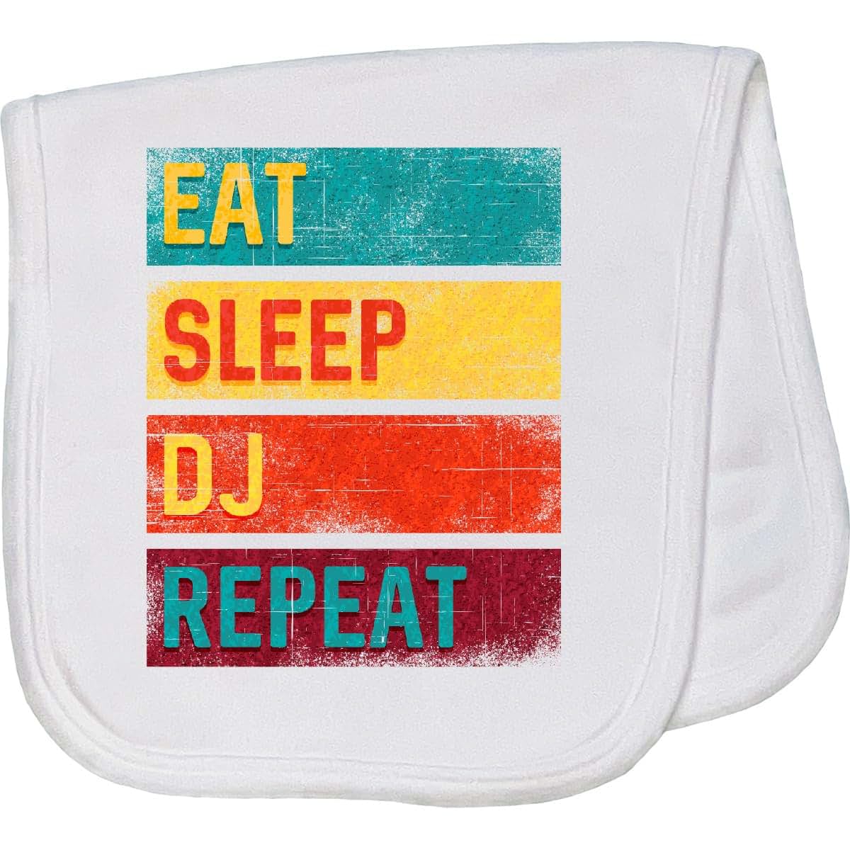 Inktastic DJ Eat Sleep Repeat Burp Cloth