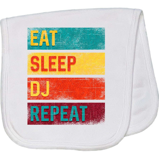 Inktastic DJ Eat Sleep Repeat Burp Cloth