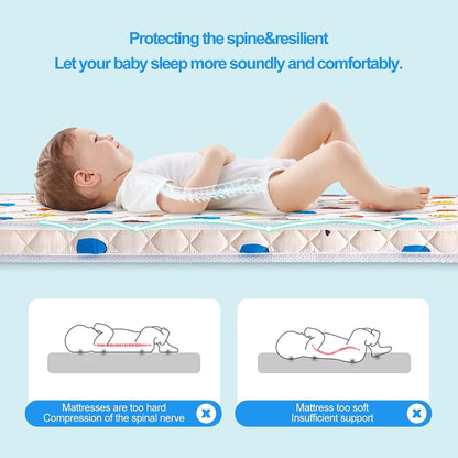 BabyOneStop Pack and Play Mattress with Heart Pattern, 38 x 26 Inches