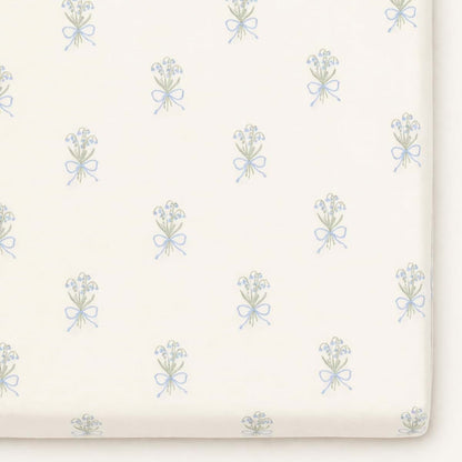 Oilo Mallard Duck Fitted Crib Sheet, Organic Cotton Jersey, 300 Thread Count