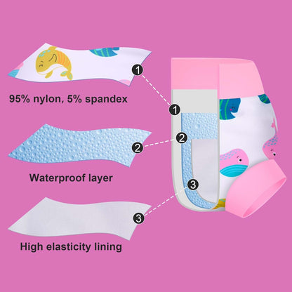 Big Elephant Baby Swim Diapers 3-Pack Reusable Waterproof Swim Pants for Boys and Girls