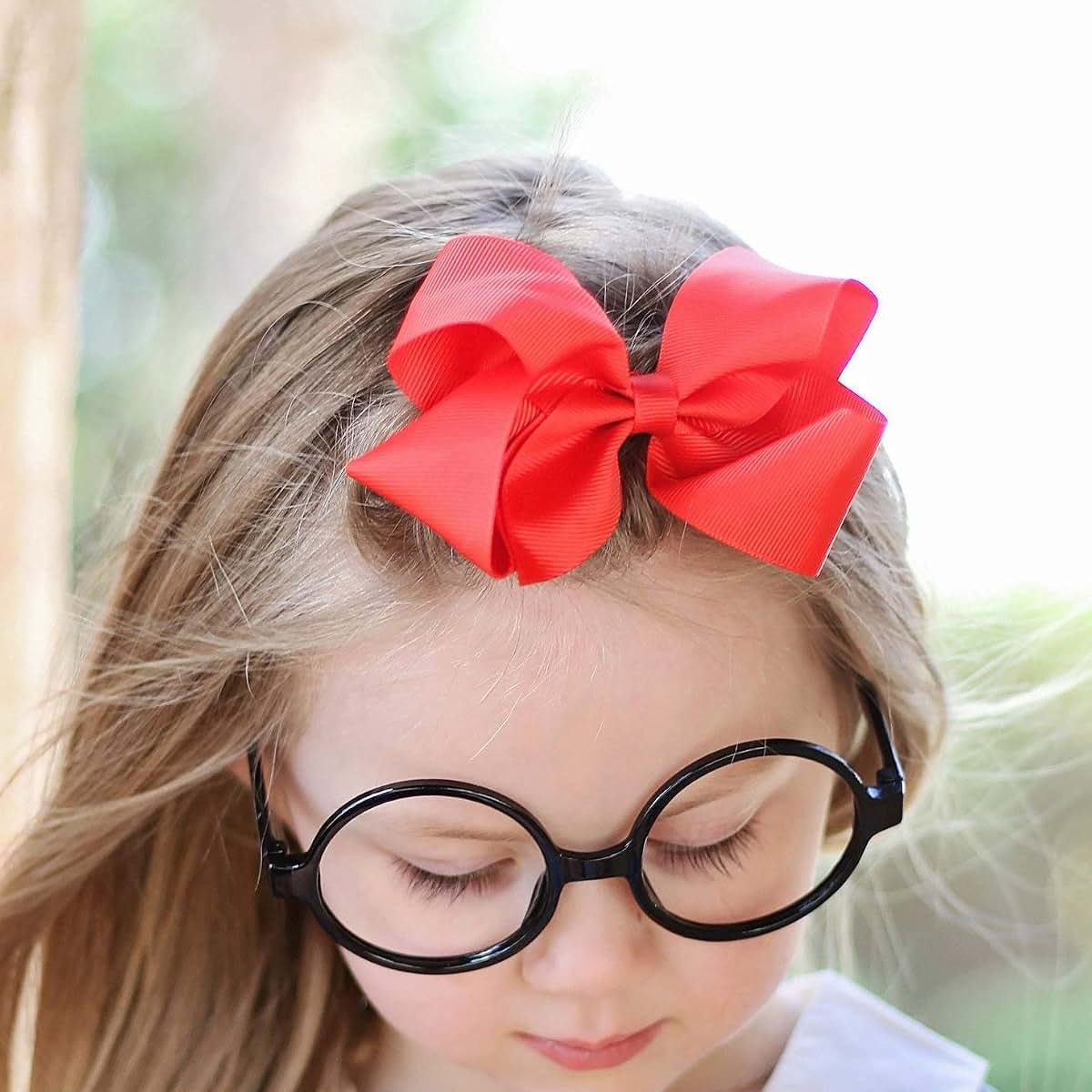 BabyOneStop 40-Piece Hair Bows and Clips Set for Baby Girls, 3-Inch Alligator Clips, Ponytail and Pigtail Holders