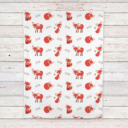 Lovable Gift Co Personalized Fox Fleece Baby Blanket (photo 4)