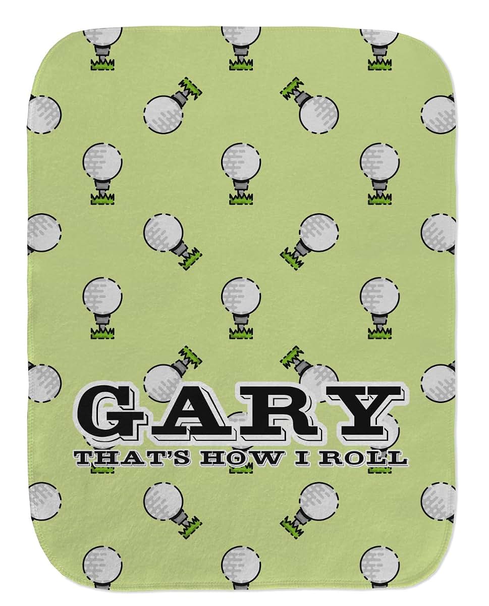 YouCustomizeIt Personalized Golf Burp Cloth - Fleece w/Name or Text (photo 2)