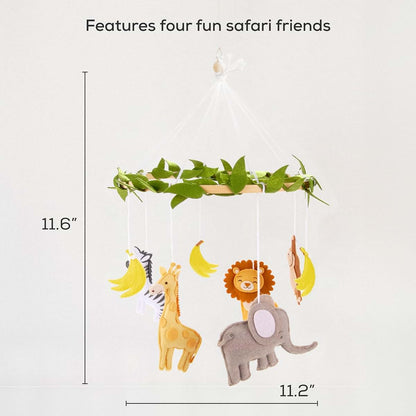 First Landings Jungle Baby Mobile For Crib, Gender Neutral Nursery Decor