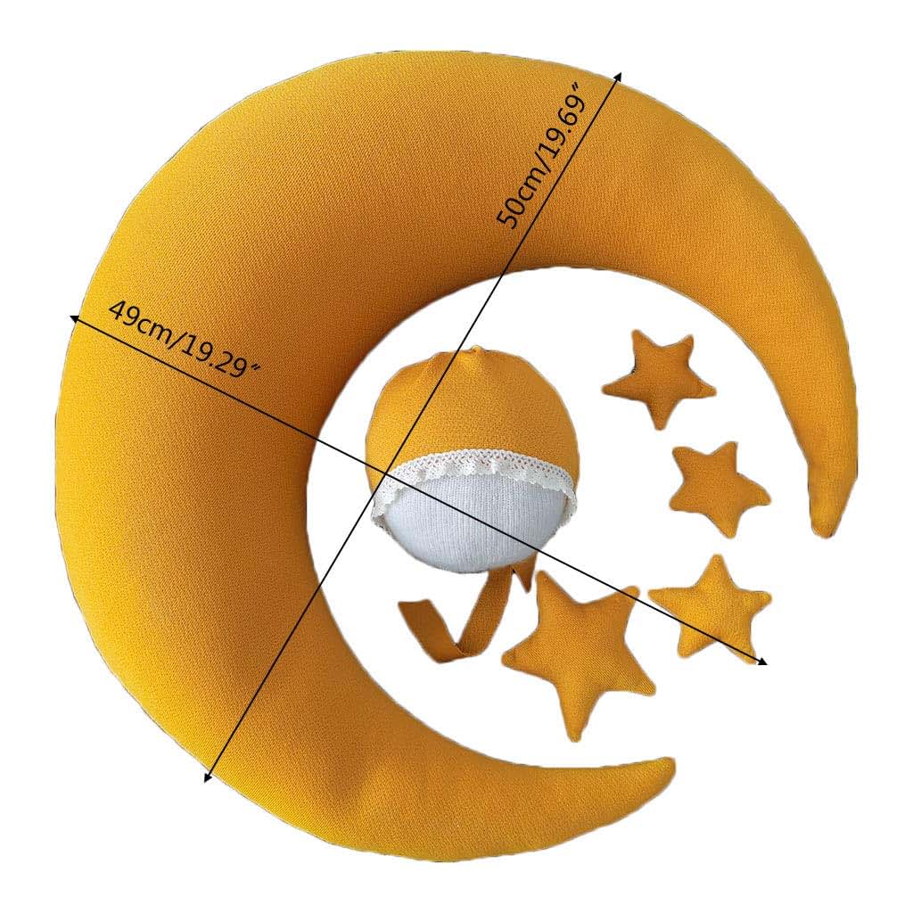 CAOREN Baby Hat Posing Beans Moon Pillow Stars Set Newborn Photography Props Infants Photo Shooting Accessories (photo 4)