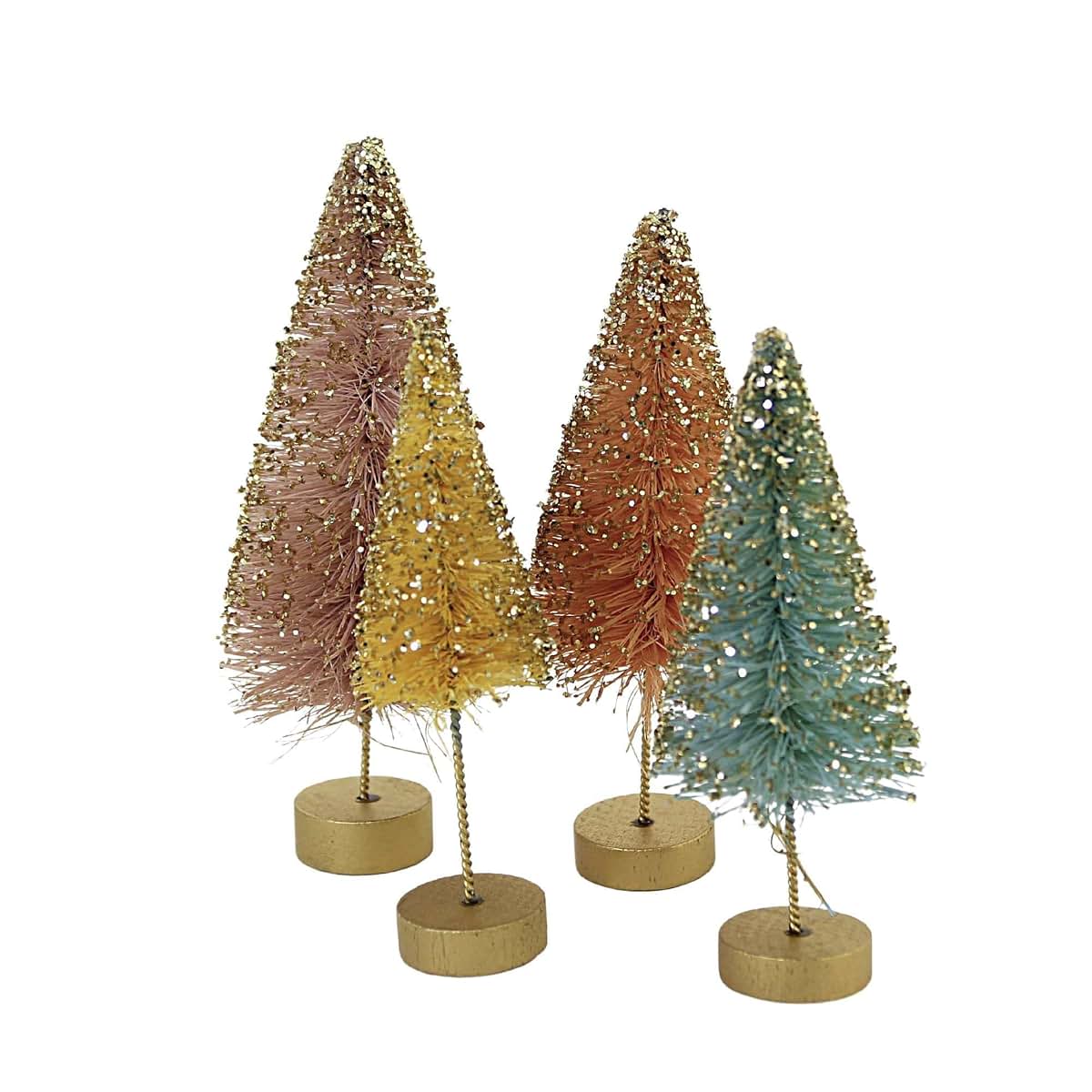 Bethany Lowe Designs Pastel Rainbow Bottle Brush Forest Retro Easter Decor, Set Of 7 (photo 2)