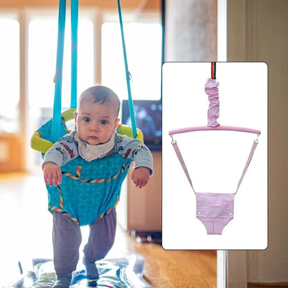 Doorway Jumper Swing with Adjustable Seat Bag for Toddler Infant, Ages 6 Months+, Pink