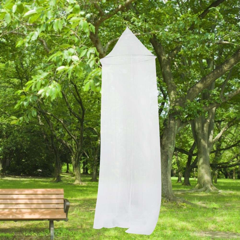 BabyOneStop Kids Bed Canopy Round Dome Polyester Mesh Lace White