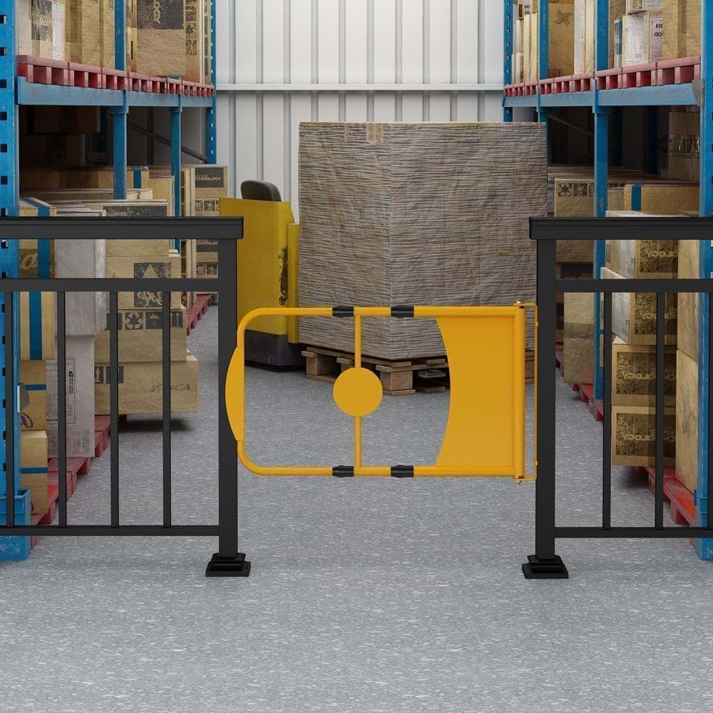 YeeoyGage Yeeoy 24" to 40" Spring-Loaded Safety Swing Gate, Powder Coated Yellow (photo 2)