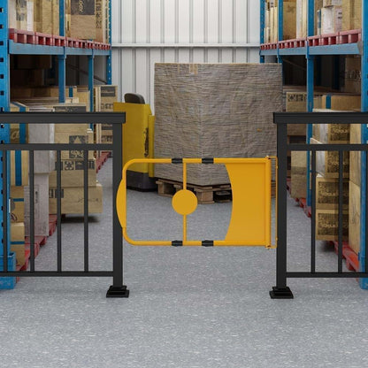 YeeoyGage Yeeoy 24" to 40" Spring-Loaded Safety Swing Gate, Powder Coated Yellow (photo 2)