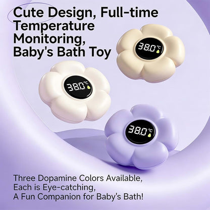 BabyOneStop Floating Bath Thermometer Cartoon Flower Design, 0-80°C Digital Water Meter