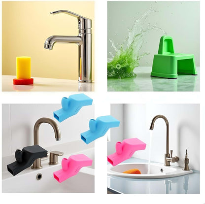 BabyOneStop 4-Piece Faucet Water Tap Extender Spout for Kids Bathrooms and Kitchens