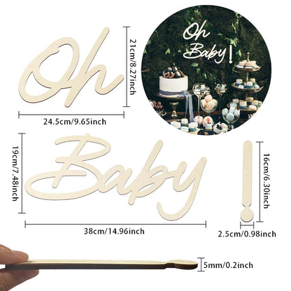Oh Baby Wooden Sign for Nursery Backdrop Decor